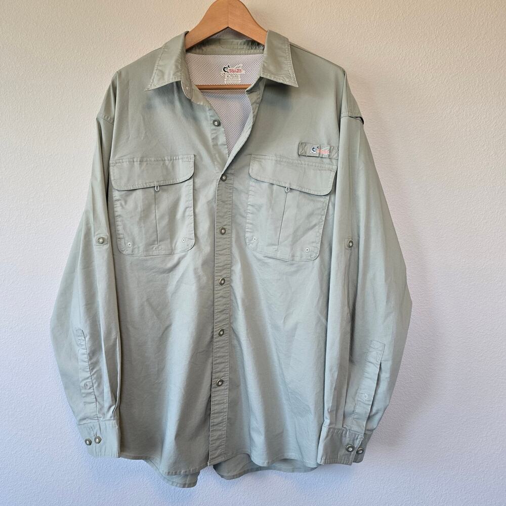 World Wide Sports Mens Fishing Shirt size XL/XT Sage